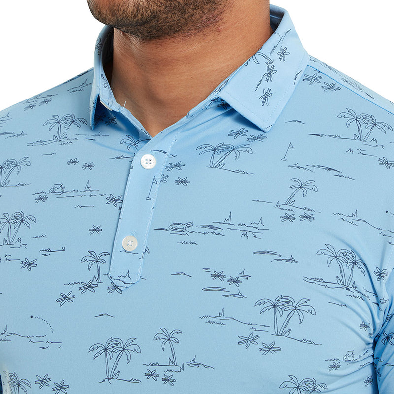 FootJoy Tropic Print Polo Shirt - True Navy