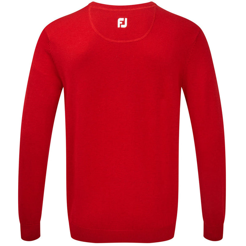 Footjoy Wool Blend V-Neck Pullover - Red