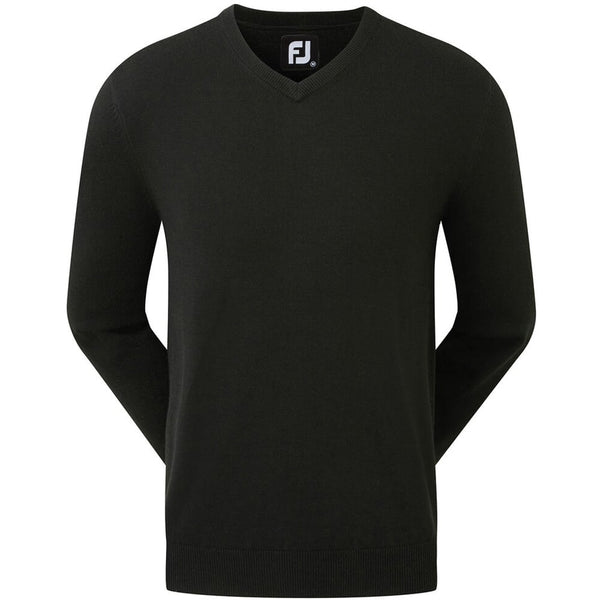 Footjoy Wool Blend V-Neck Pullover - Black