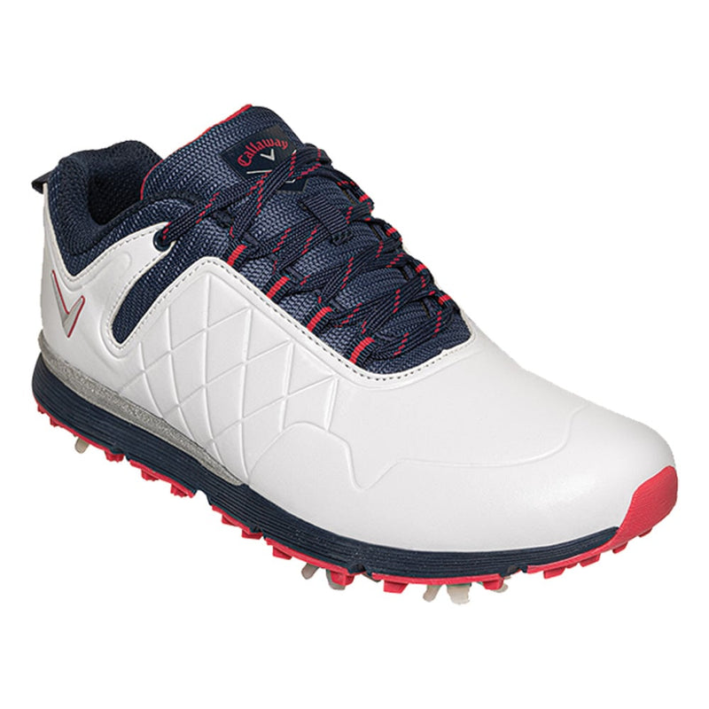 Callaway Lady Mulligan Ladies Spiked Shoes - White/Navy