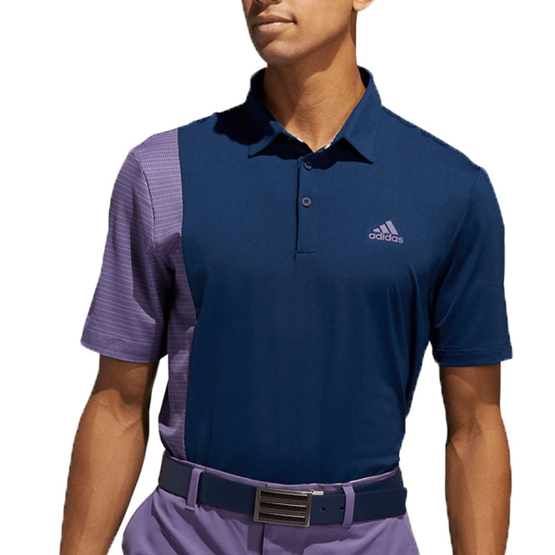 adidas Ultimate365 Blocked Print Polo Shirt - Navy/Purple