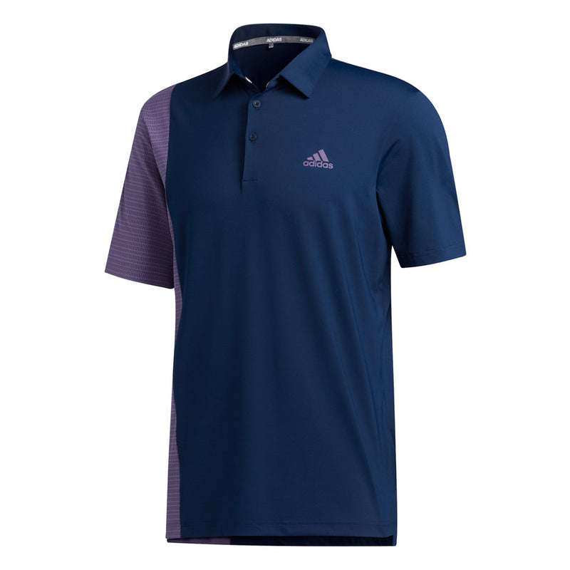 adidas Ultimate365 Blocked Print Polo Shirt - Navy/Purple