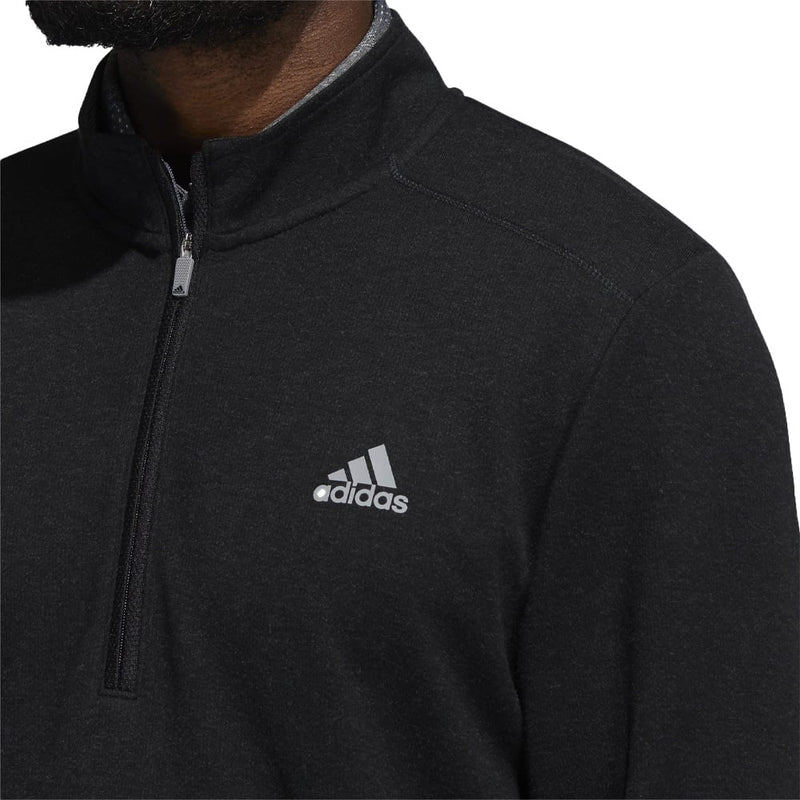 adidas 3 Stripe 1/4 Zip Midlayer - Black