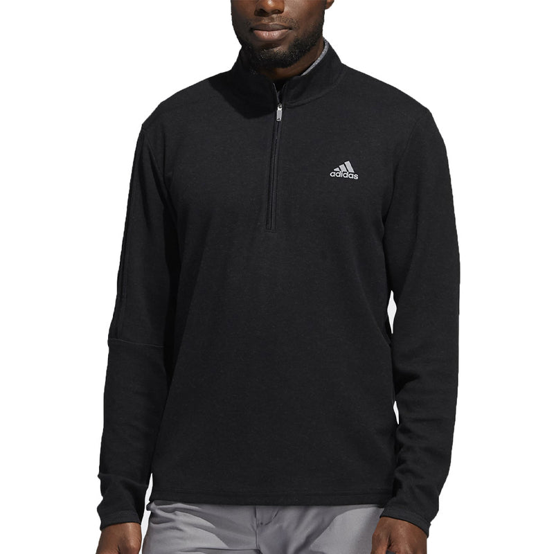 adidas 3 Stripe 1/4 Zip Midlayer - Black