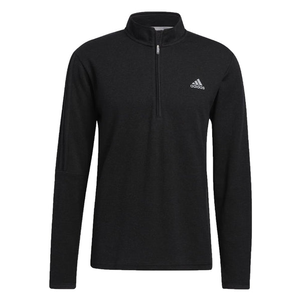 adidas 3 Stripe 1/4 Zip Midlayer - Black