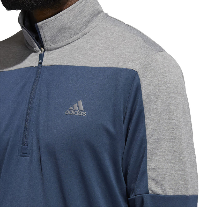 adidas UPF Lightweight 1/4 Zip Midlayer- Crew Navy