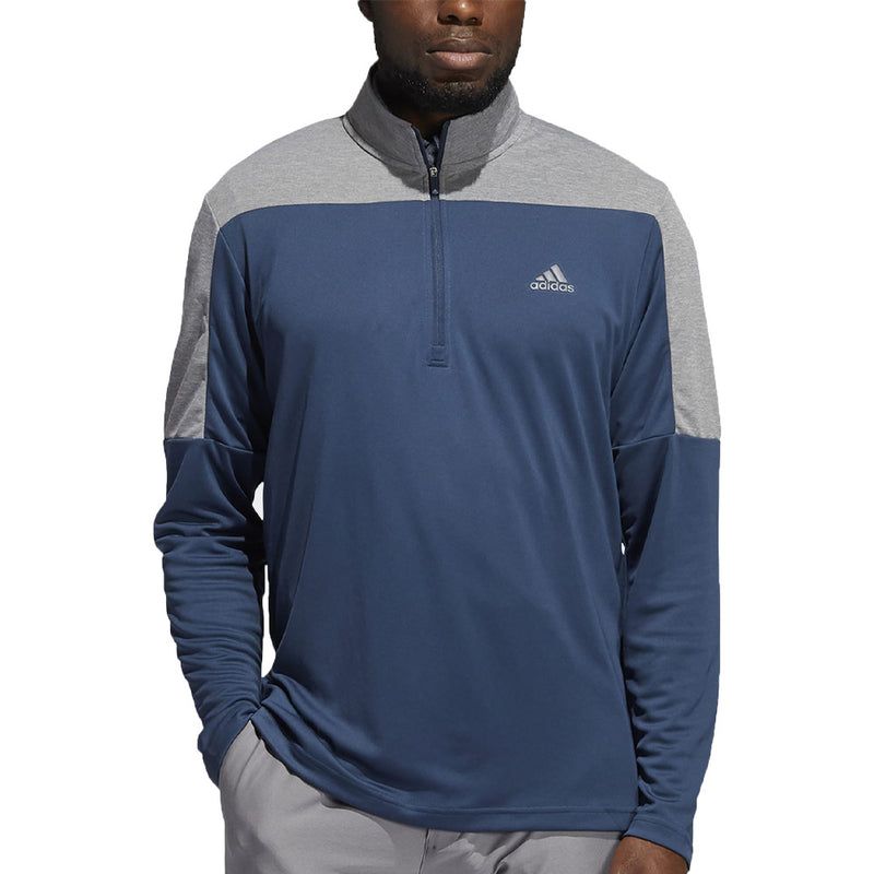 adidas UPF Lightweight 1/4 Zip Midlayer- Crew Navy