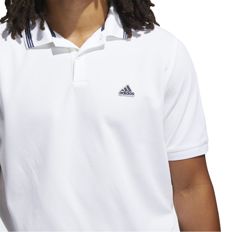 adidas Go-To Pique Polo Shirt - White/Crew Navy