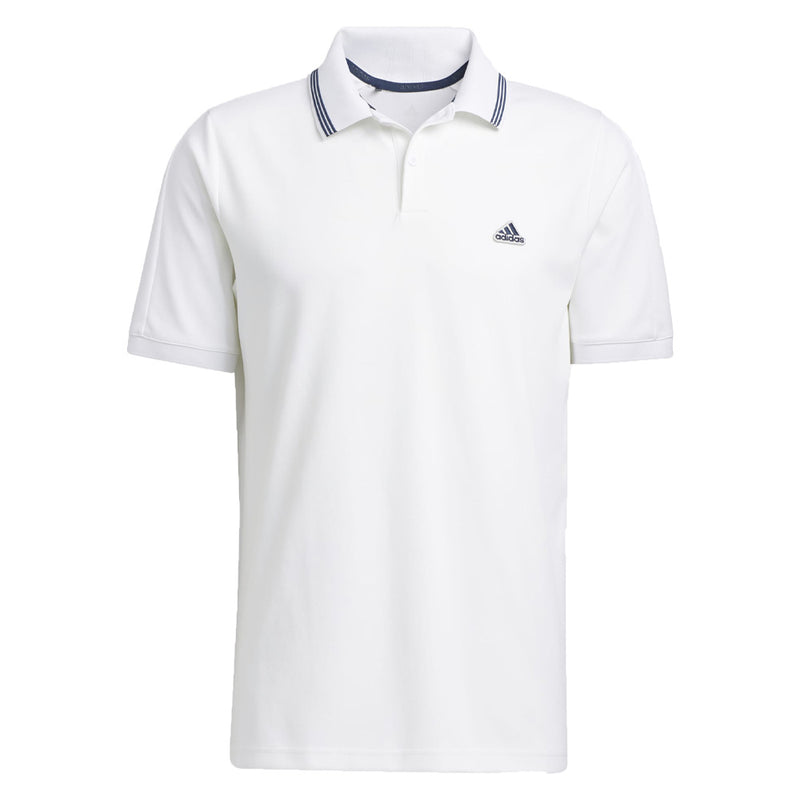 adidas Go-To Pique Polo Shirt - White/Crew Navy