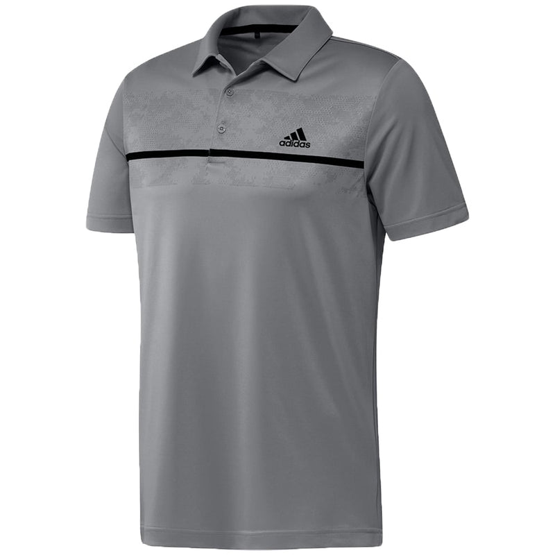 adidas Chest Print Polo Shirt - Grey Three