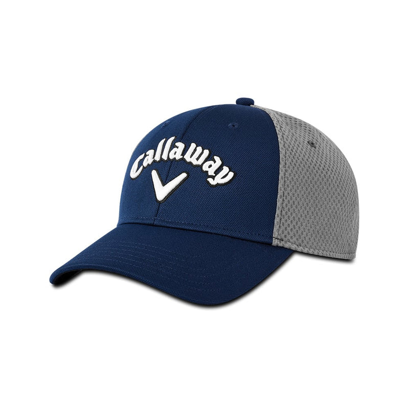 Callaway Mesh Fitted Cap - Navy/Silver/White