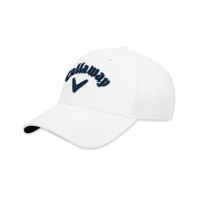 Callaway Mesh Fitted Cap - White/Navy/Silver