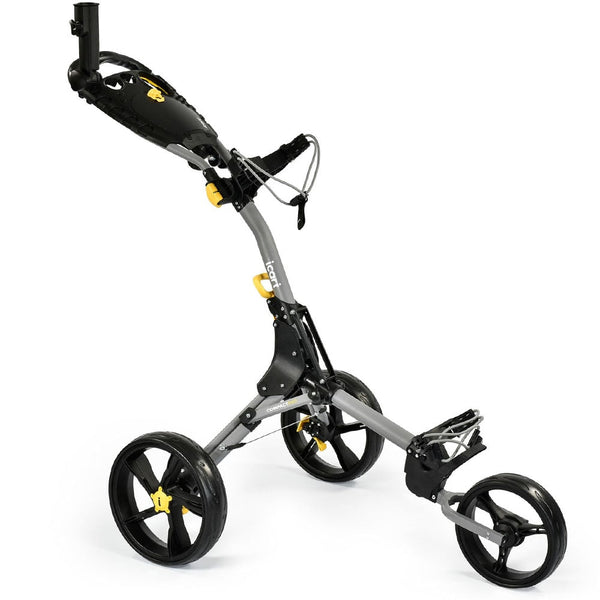 iCart Compact Evo 3-Wheel Push Trolley - Grey/Black