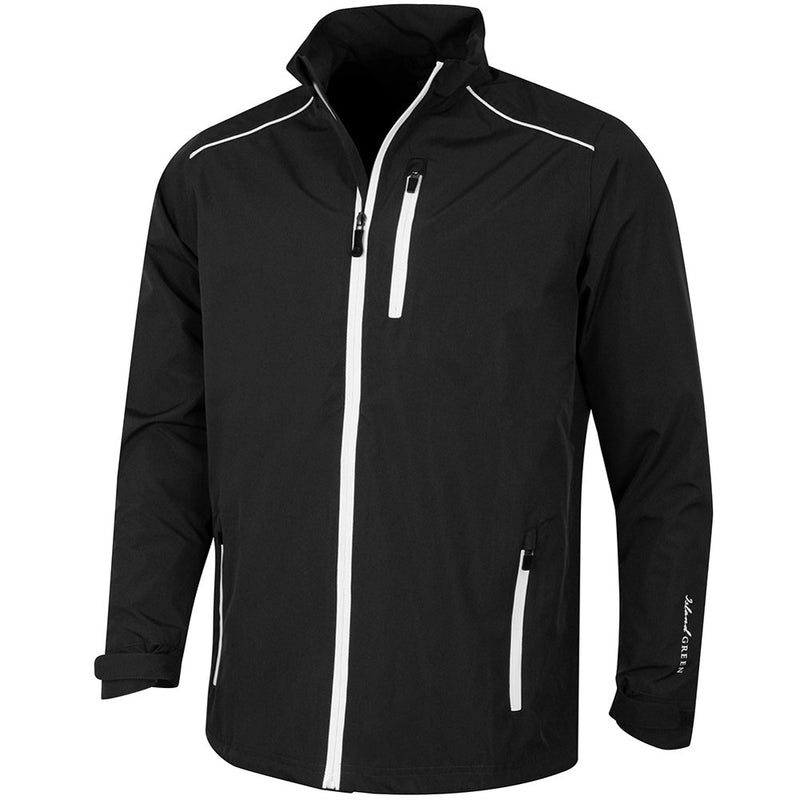 Island Green Waterproof Full Zip Jacket - Black/White