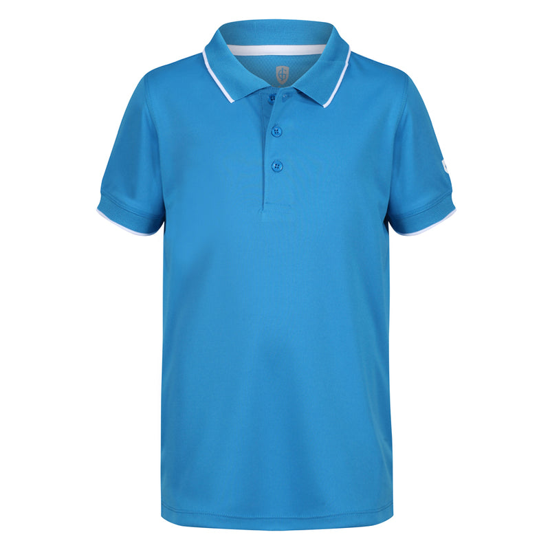 Island Green Junior Performance Polo Shirt - Sky Azure