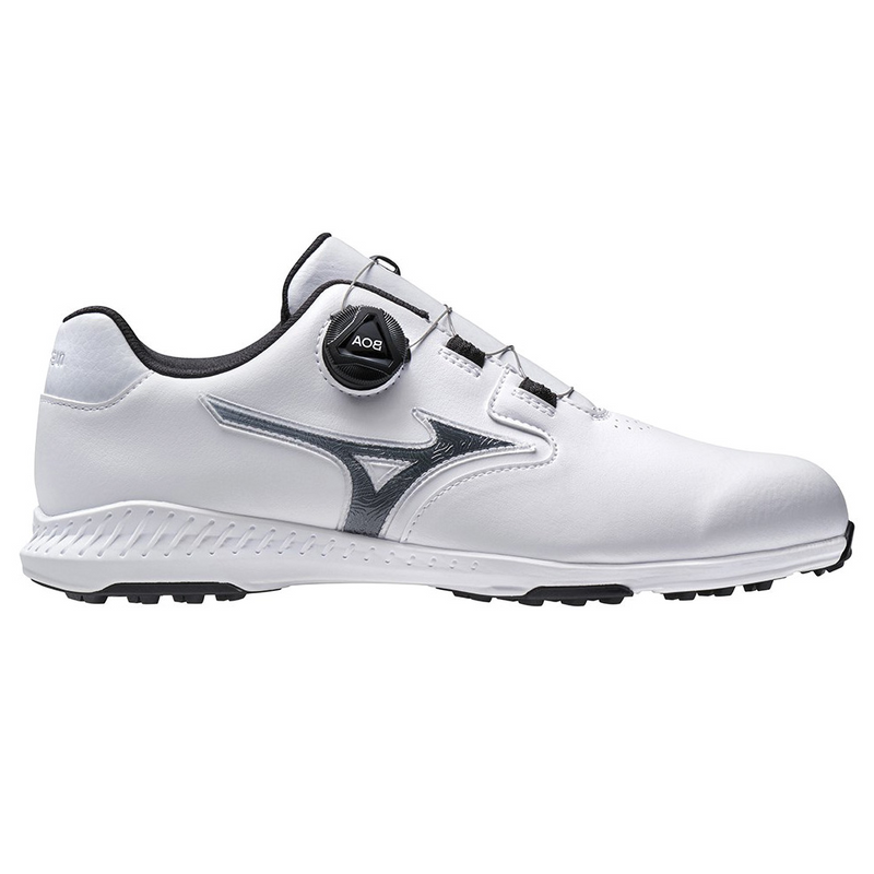 Mizuno Nexlite GS BOA Spikeless Shoes - White/Silver