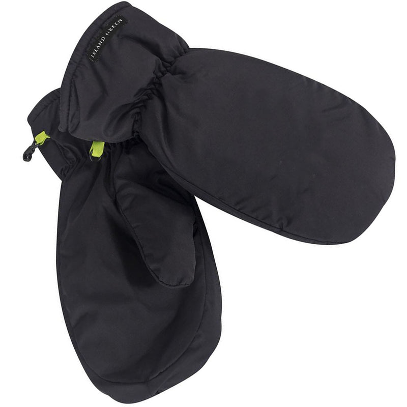 Island Green Fleece Lined Mitts - Black