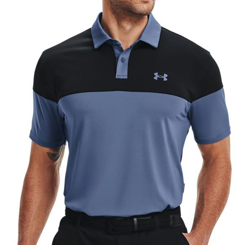 Under Armour T2G Blocked Polo - Mineral Blue/Black