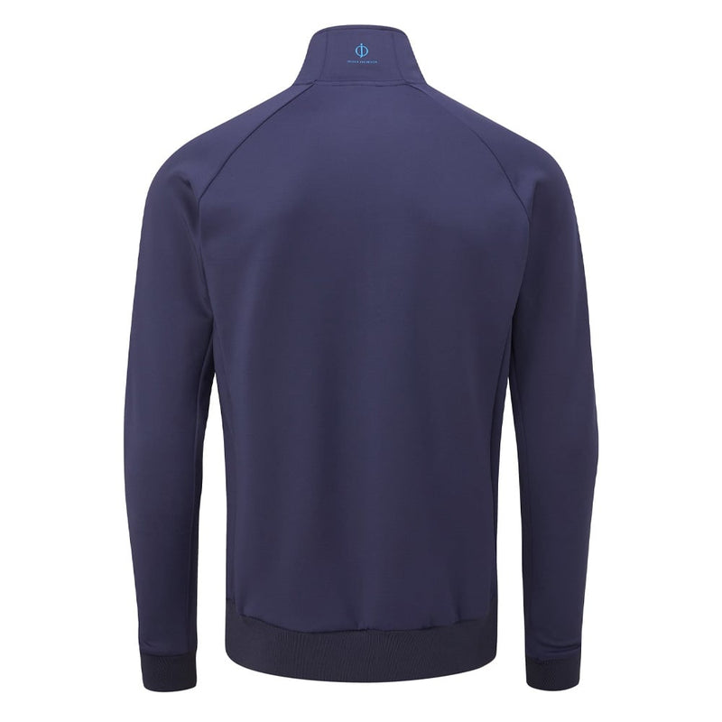 Oscar Jacobson Trent Tour 1/2 Zip Golf Sweater - Navy