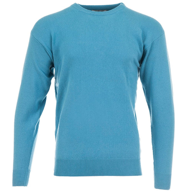 ProQuip Lambswool Water Repellent Crew Neck Golf Sweater - Aqua