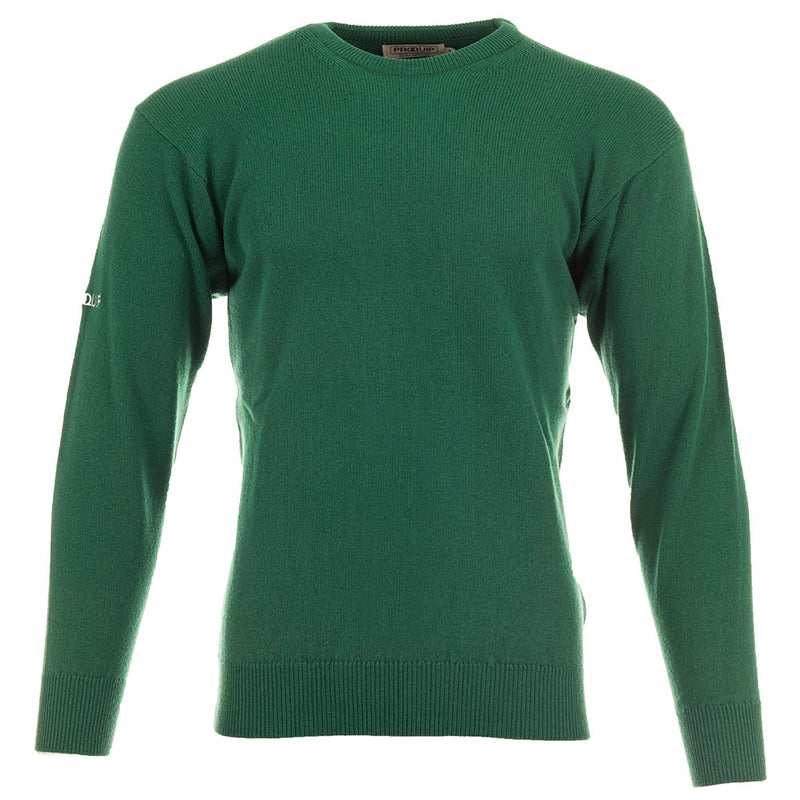 ProQuip Lambswool Water Repellent Crew Neck Golf Sweater - Grove Green