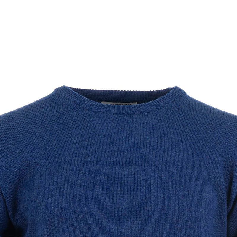 ProQuip Lambswool Water Repellent Crew Neck Golf Sweater - Mariner Blue