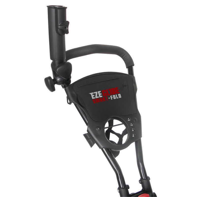 EzeGlide Smart Fold 3-Wheel Push Trolley - Black