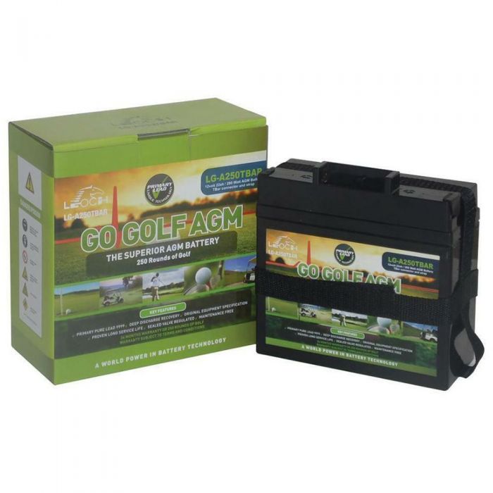 Leoch 12v 22Ah AGM Superior 18 Hole Golf Battery & Charger - PowaKaddy Compatible