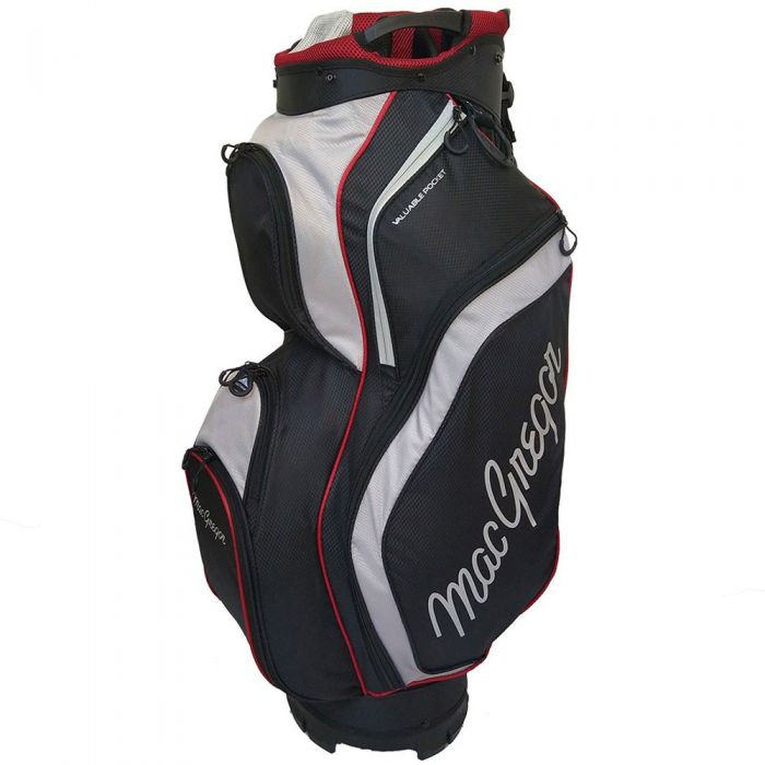 MacGregor Response 9.5 Inch Cart Bag - Black/Silver