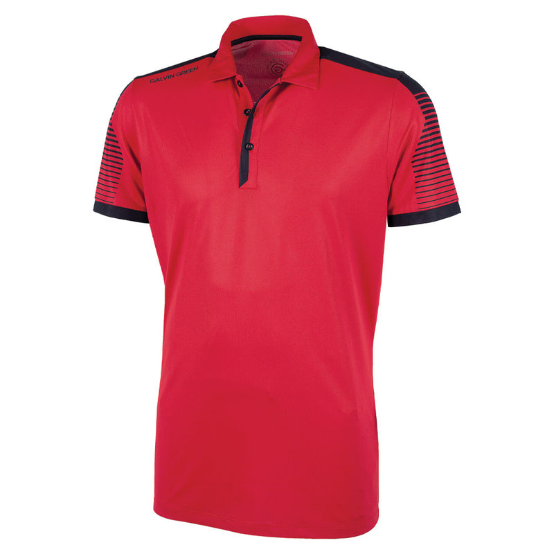 Galvin Green Marcus Polo Shirt - Red/Navy