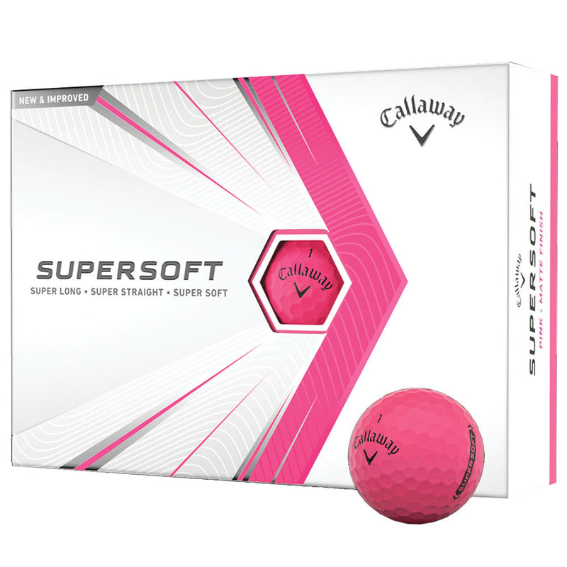 Callaway Supersoft Golf Balls - Matte Pink - 12 Pack