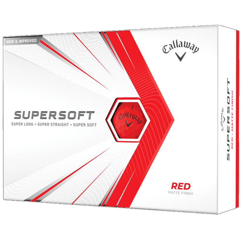 Callaway Supersoft Golf Balls - Matte Red - 12 Pack