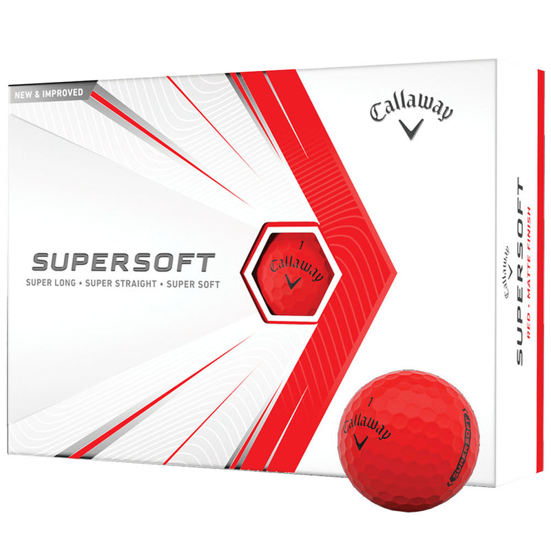 Callaway Supersoft Golf Balls - Matte Red - 12 Pack