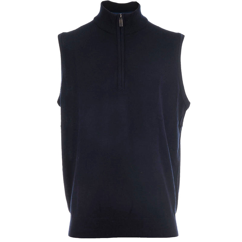 ProQuip Merino 1/2 Zip Sleeveless Slipover - Navy