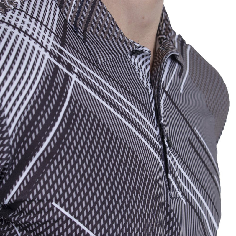 Galvin Green Mitchell Shirt - Black/Sharkskin