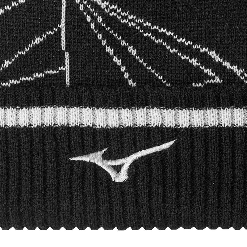 Mizuno Breath Thermo Graphic Beanie Hat - Black