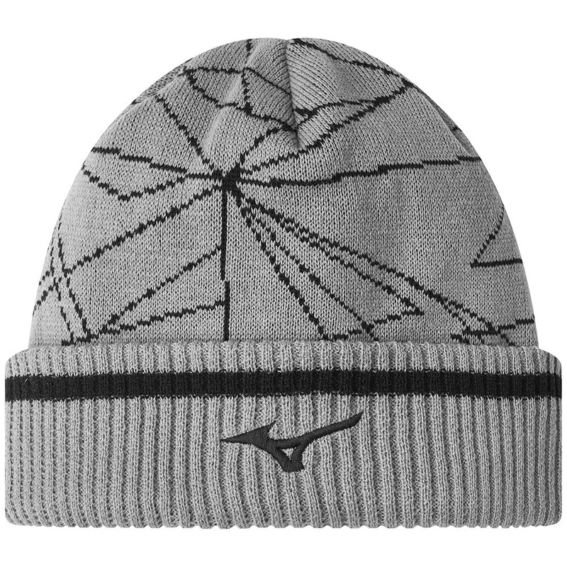 Mizuno Breath Thermo Graphic Beanie Hat - Grey