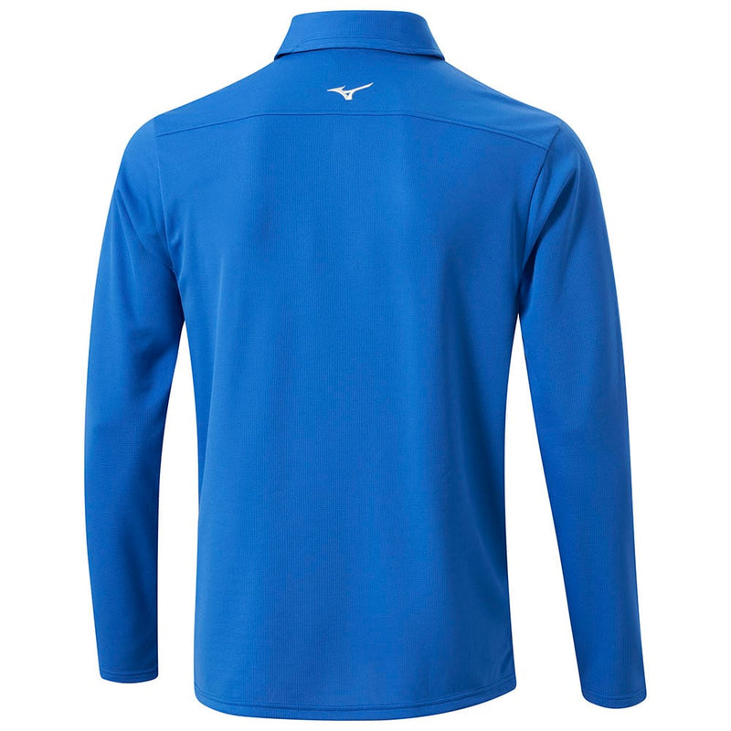 Mizuno Breath Thermo Long Sleeve Polo Shirt - Blue