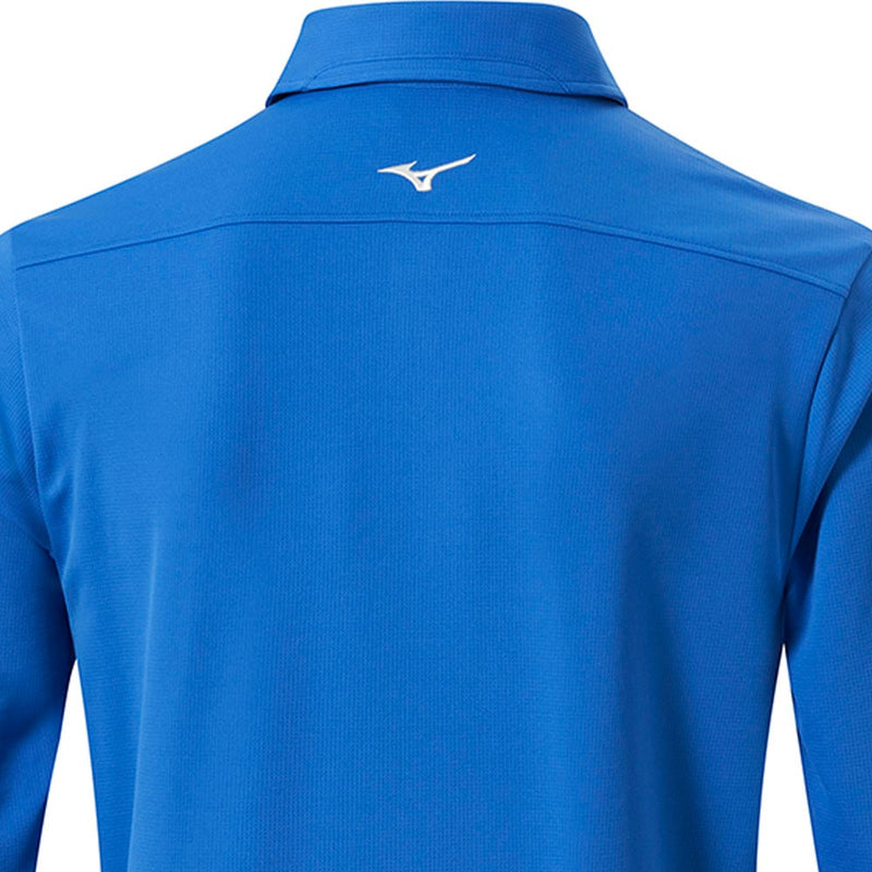 Mizuno Breath Thermo Long Sleeve Polo Shirt - Blue