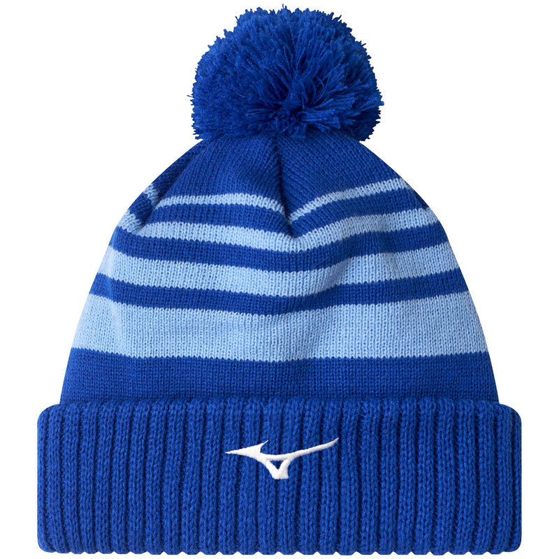 Mizuno Breath Thermo Pom Beanie Hat - Blue