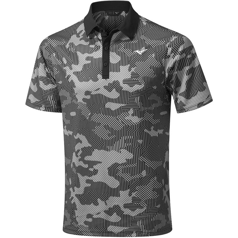 Mizuno Camo Polo Shirt - Black