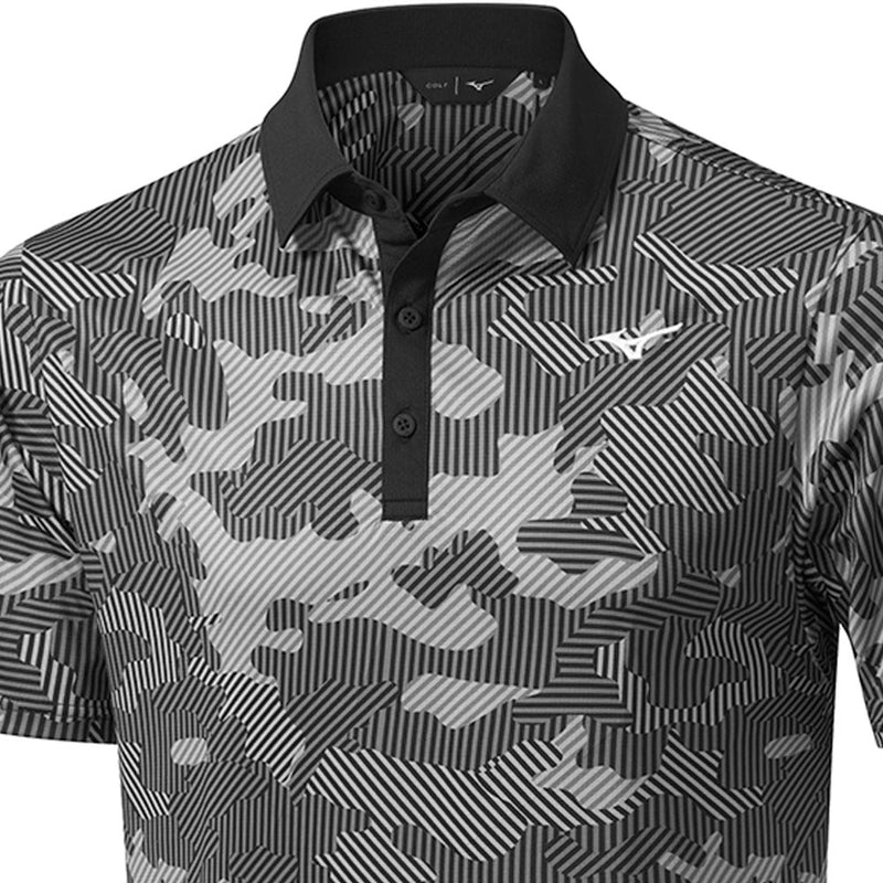 Mizuno Camo Polo Shirt - Black