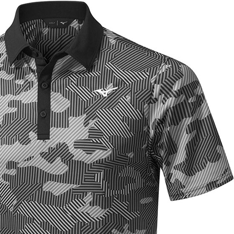 Mizuno Camo Polo Shirt - Black