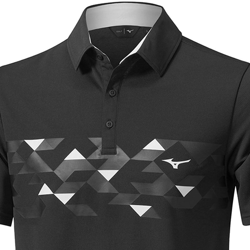 Mizuno Checker Polo Shirt - Black