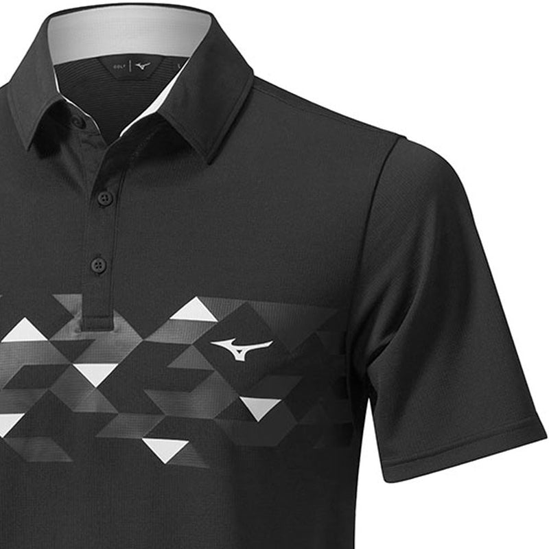 Mizuno Checker Polo Shirt - Black