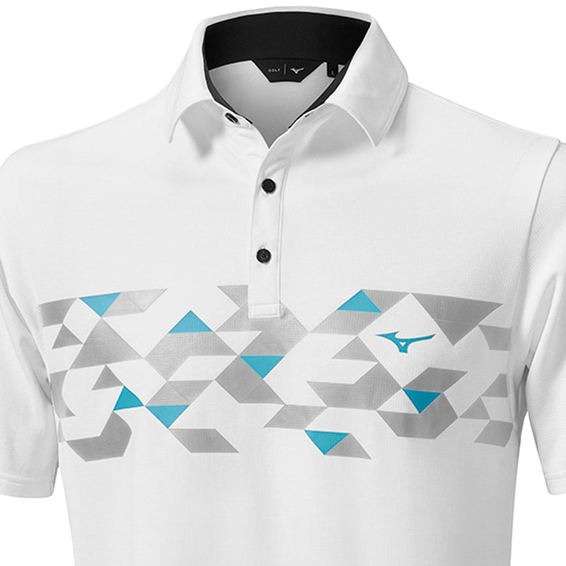 Mizuno Checker Polo Shirt - White