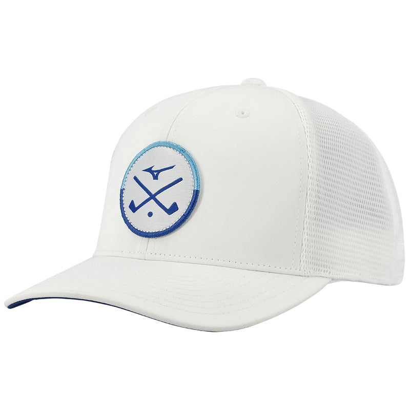 Mizuno Crossed Clubs Mesh Cap - White