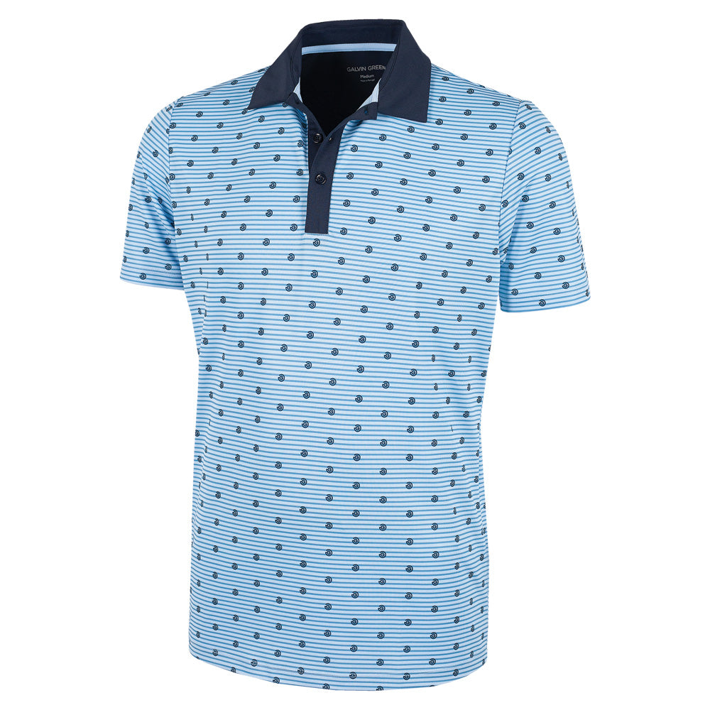 Galvin Green Monty V8+ Polo Shirt - Blue Bell/Navy