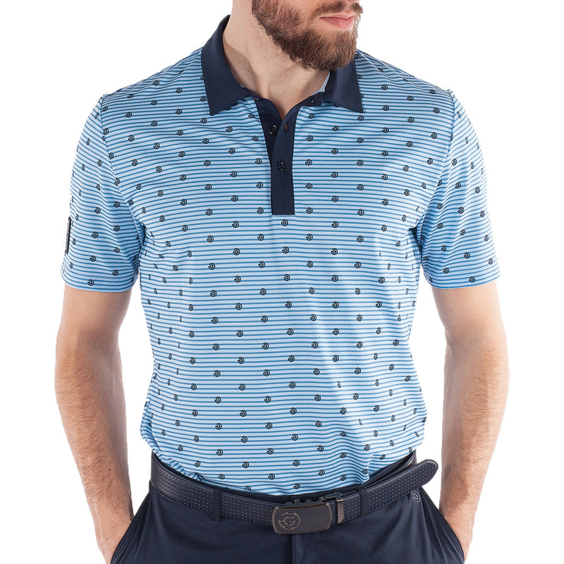 Galvin Green Monty V8+ Polo Shirt - Blue Bell/Navy