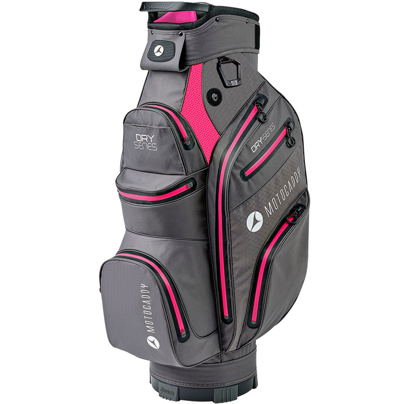 Motocaddy Dry Series Waterproof Cart Bag - Charcoal/Fuchsia